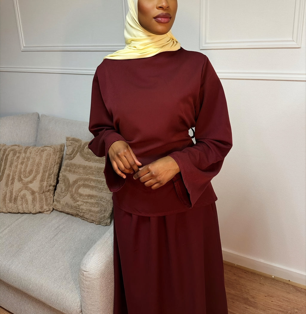 ENSEMBLE ALYA - ROUGE BORDEAU